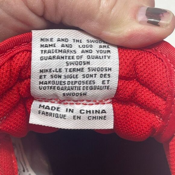 Nike Red White Lace Up Dunk Low Retro USC Low Top Sneakers Shoes Size 12 - Picture 7 of 8